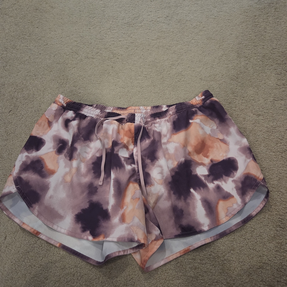Old Navy Purple and Orange Tie-Dye Athletic Shorts